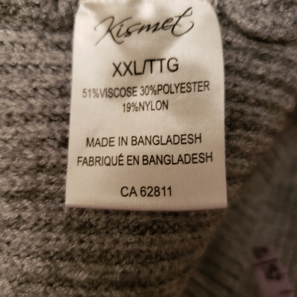 Kismet Deep V Grey Sweater size XXL - Picture 10 of 13